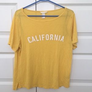 yellow california tee